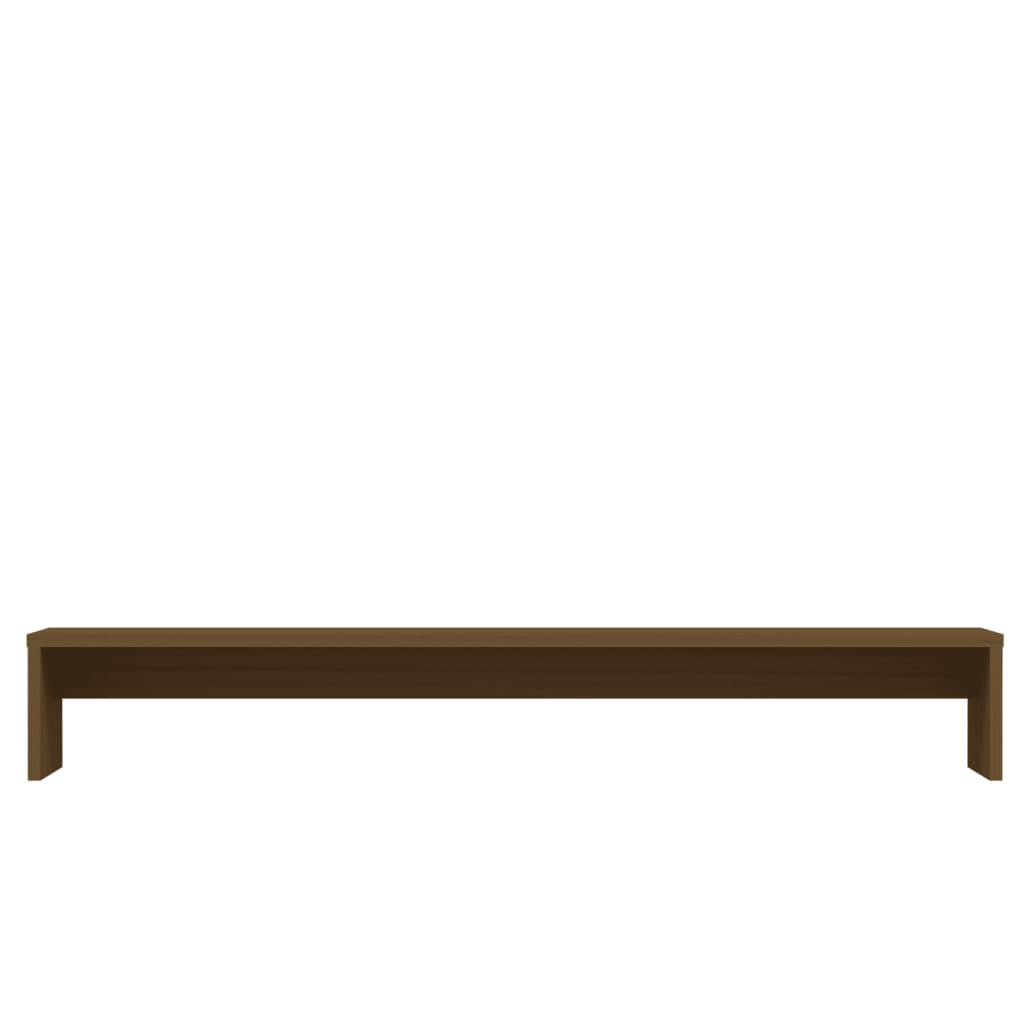 Monitorstandaard 100X27X15 Cm Massief Grenenhout Honingbruin