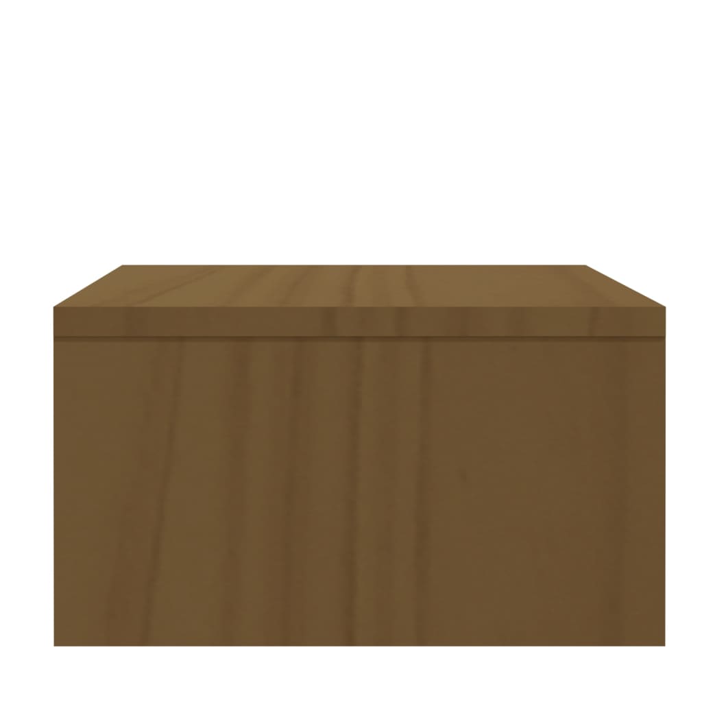 Monitorstandaard 100X27X15 Cm Massief Grenenhout Honingbruin