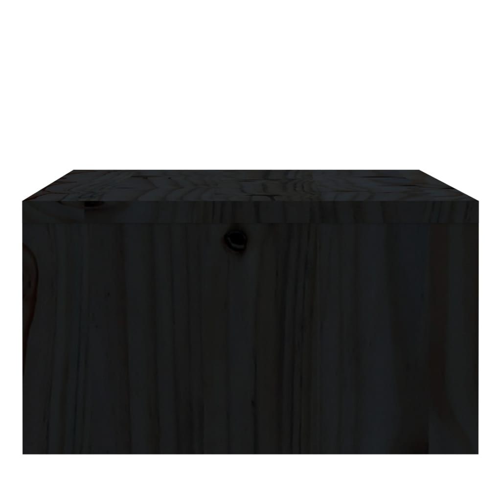 Monitorstandaard 100X27X15 Cm Massief Grenenhout Zwart