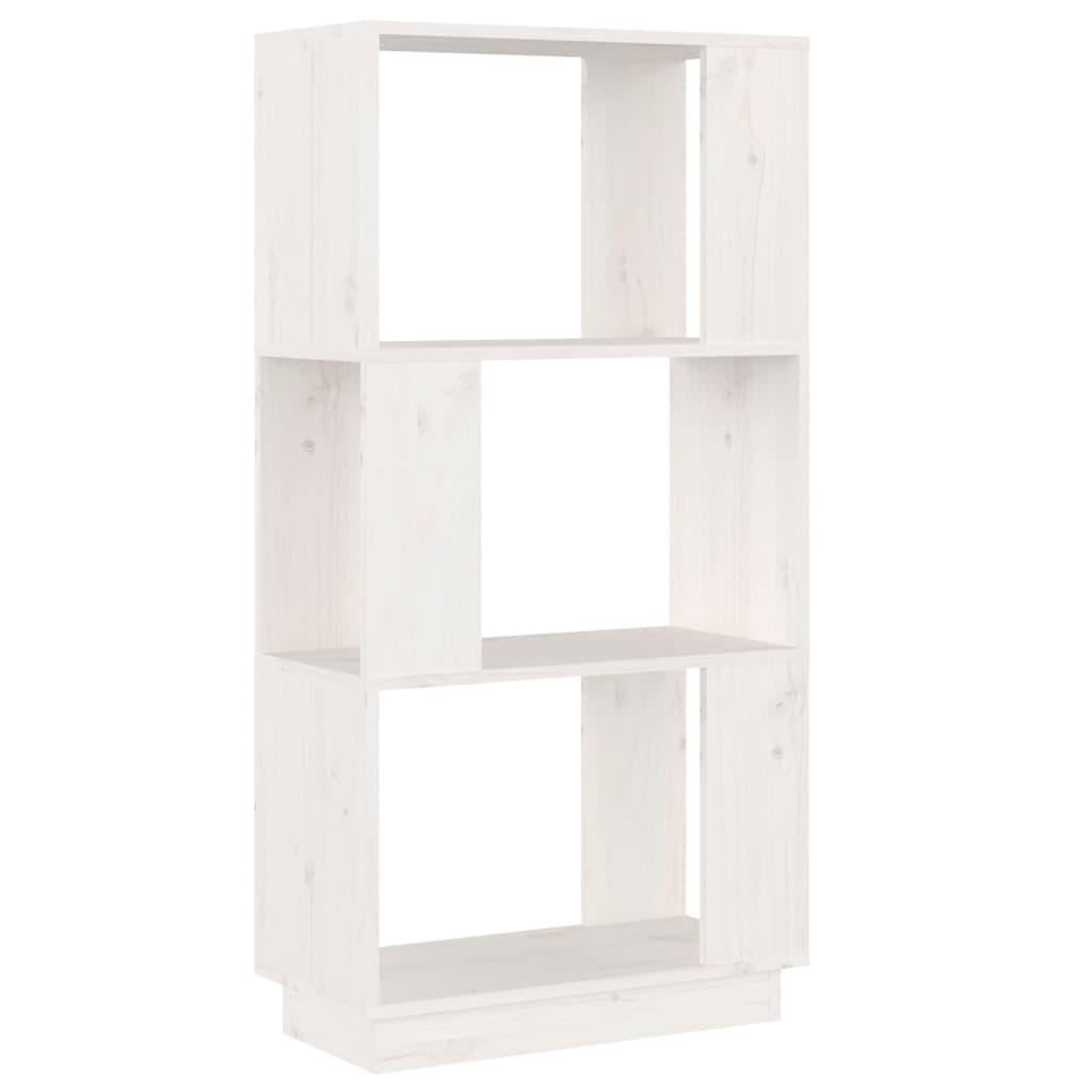 Boekenkast/Kamerscherm 51X25X101 Cm Massief Grenenhout Wit