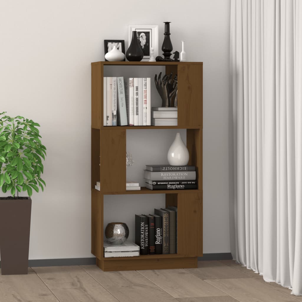 Boekenkast/Kamerscherm 51X25X101 Cm Grenenhout Honingbruin