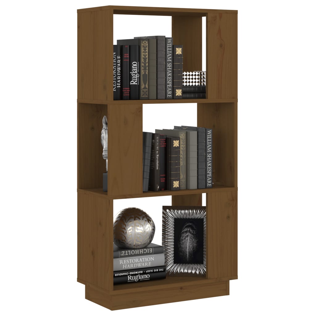 Boekenkast/Kamerscherm 51X25X101 Cm Grenenhout Honingbruin