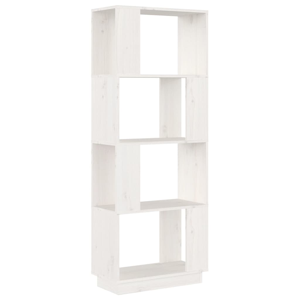 Boekenkast/Kamerscherm 51X25X132 Cm Massief Grenenhout Wit