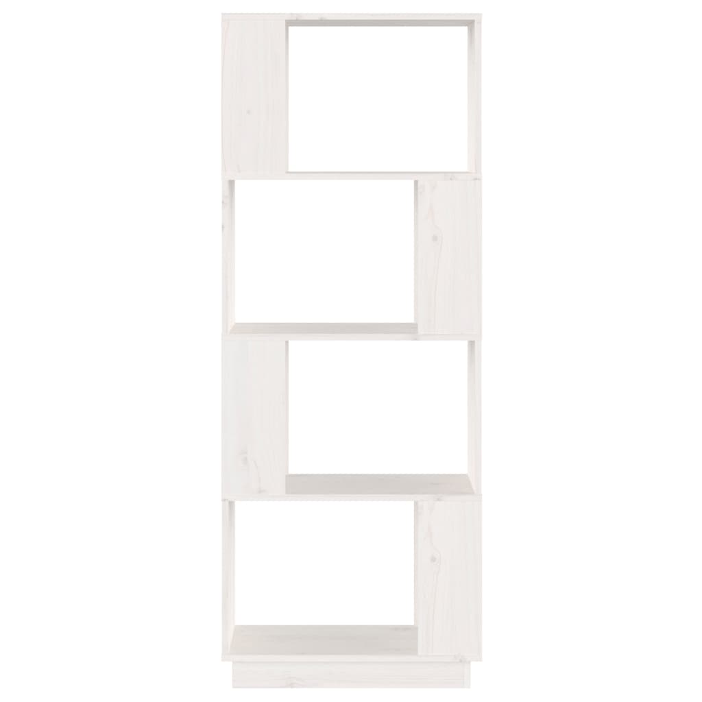 Boekenkast/Kamerscherm 51X25X132 Cm Massief Grenenhout Wit