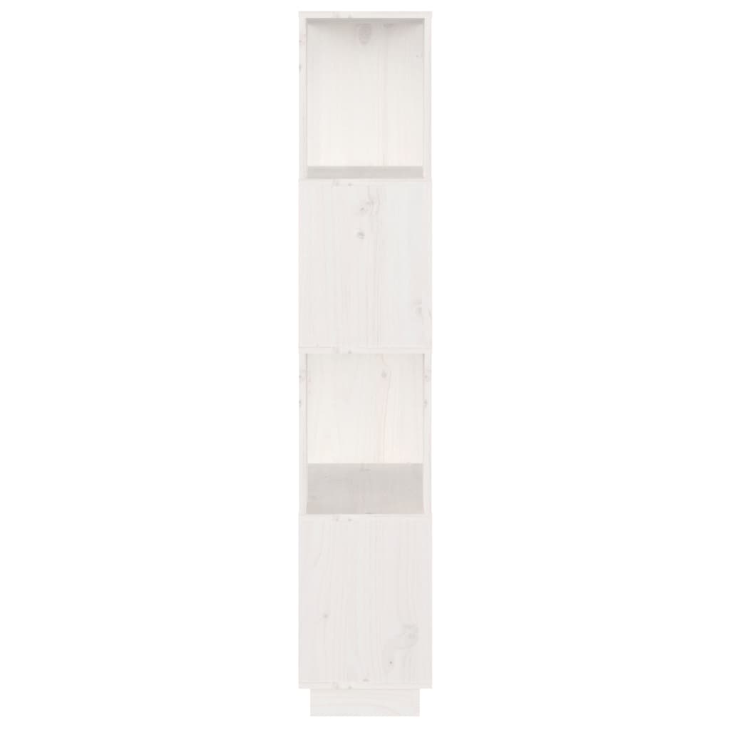 Boekenkast/Kamerscherm 51X25X132 Cm Massief Grenenhout Wit