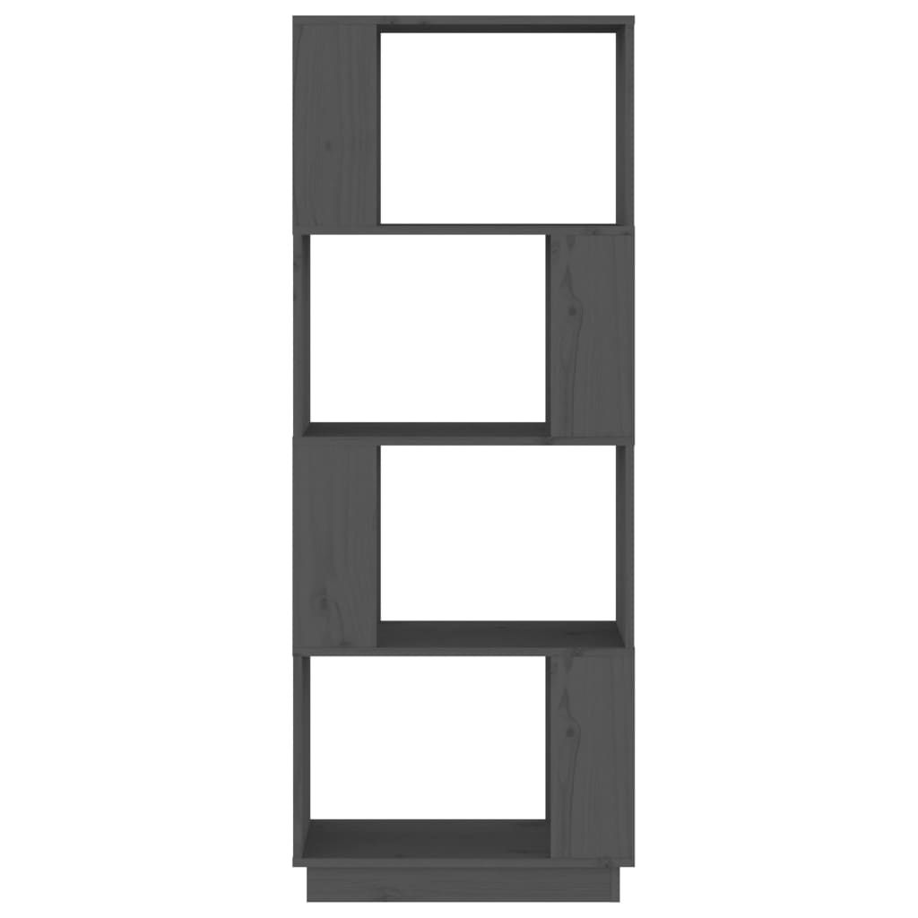 Boekenkast/Kamerscherm 51X25X132 Cm Massief Grenenhout Grijs