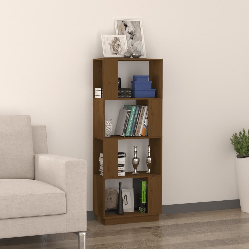 Boekenkast/Kamerscherm 51X25X132 Cm Grenenhout Honingbruin