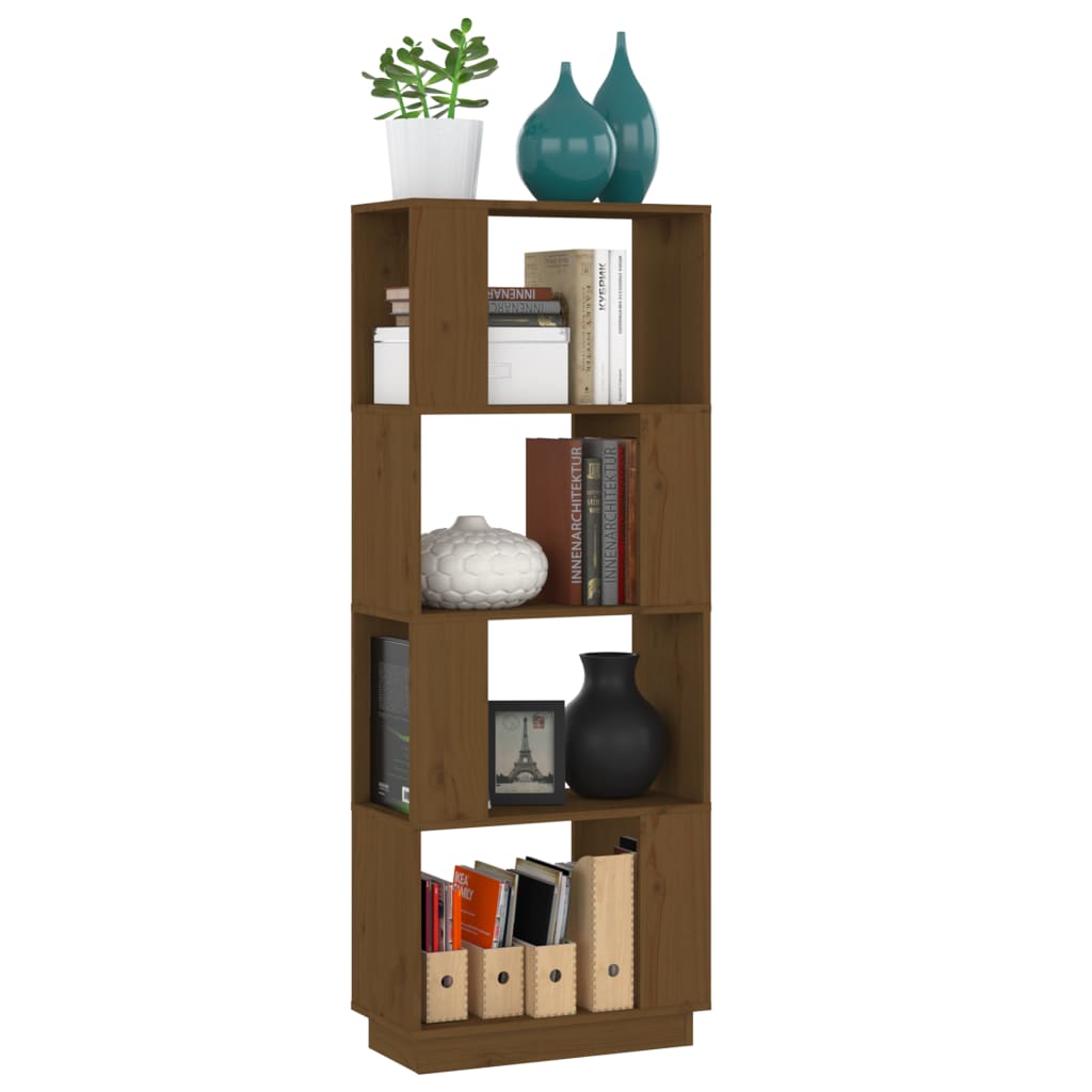 Boekenkast/Kamerscherm 51X25X132 Cm Grenenhout Honingbruin