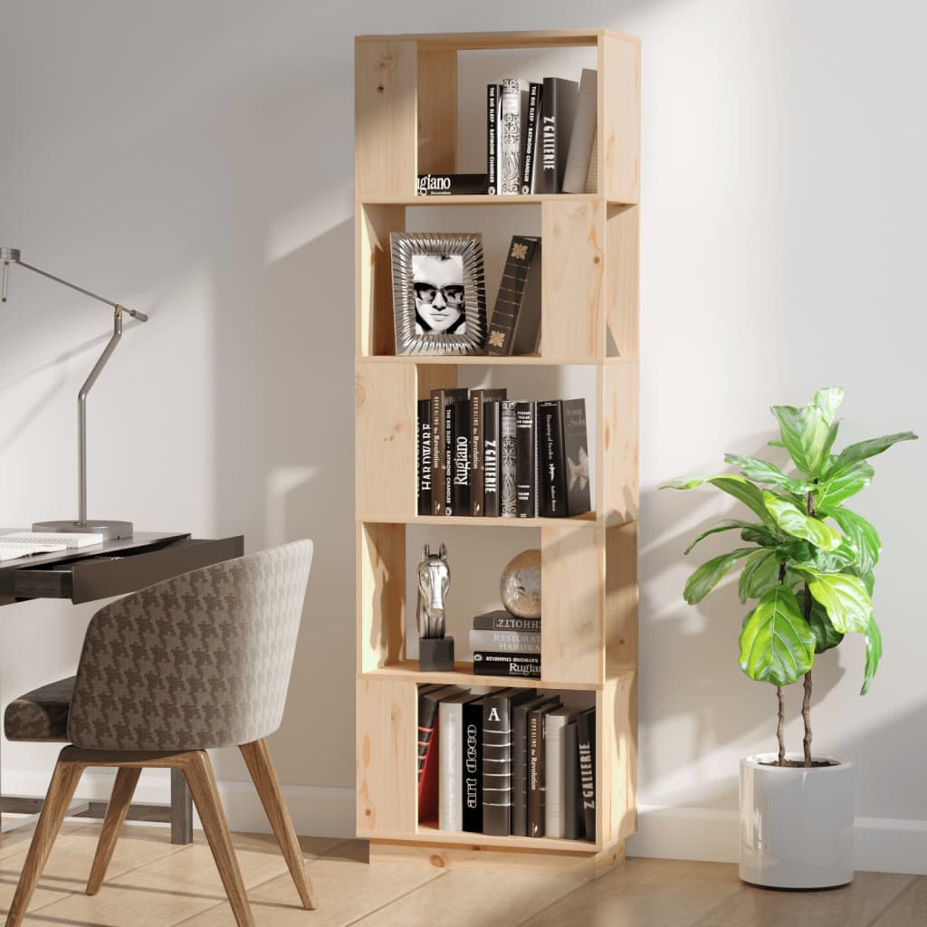 Boekenkast/Kamerscherm 51X25X163,5 Cm Massief Grenenhout