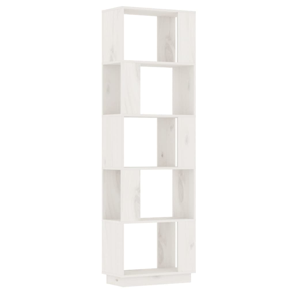 Boekenkast/Kamerscherm 51X25X163,5 Cm Massief Grenenhout Wit