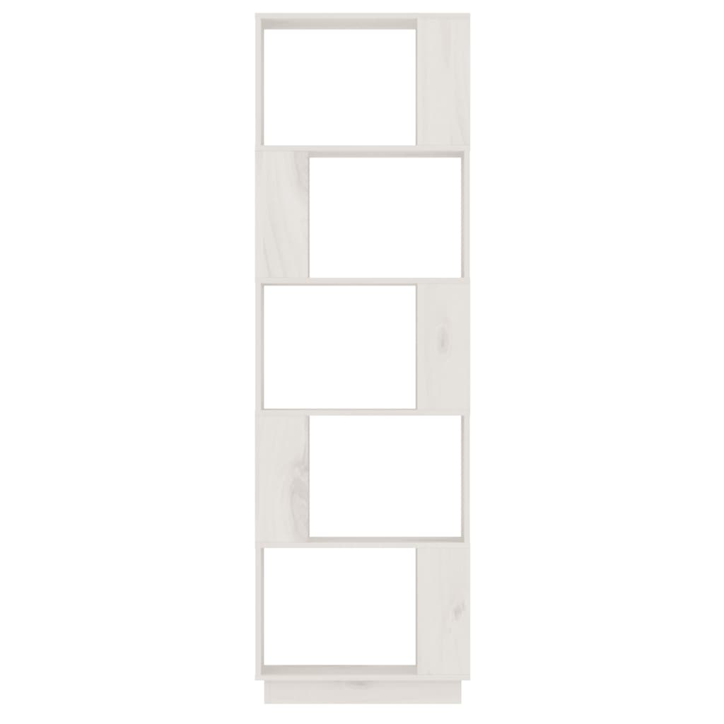 Boekenkast/Kamerscherm 51X25X163,5 Cm Massief Grenenhout Wit