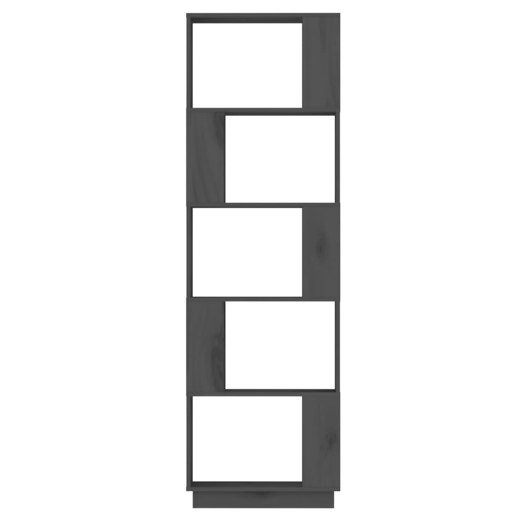 Boekenkast/Kamerscherm 51X25X163,5 Cm Massief Grenenhout Grijs