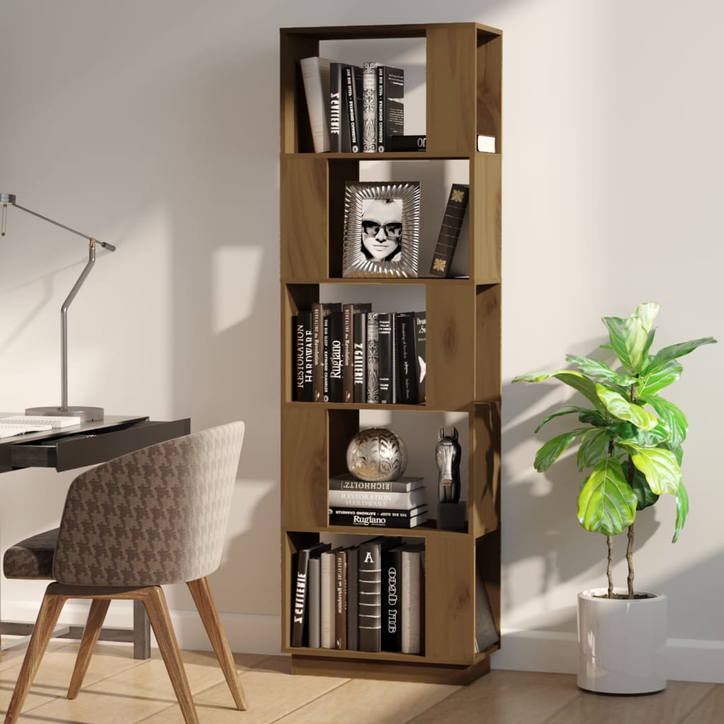 Boekenkast/Kamerscherm 51X25X163,5 Cm Grenenhout Honingbruin