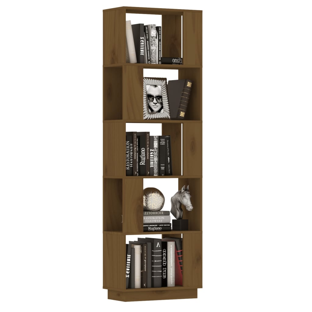 Boekenkast/Kamerscherm 51X25X163,5 Cm Grenenhout Honingbruin