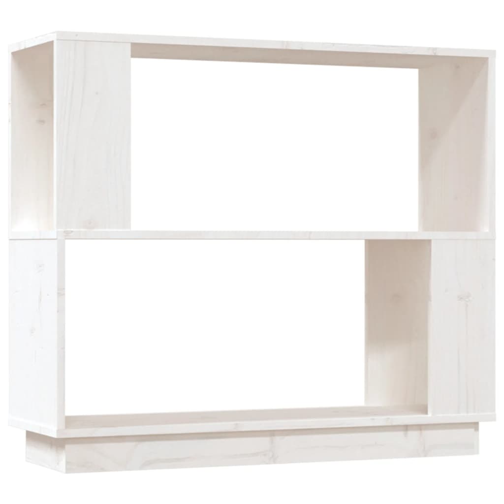 Boekenkast/Kamerscherm 80X25X70 Cm Massief Grenenhout Wit