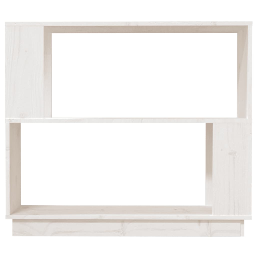 Boekenkast/Kamerscherm 80X25X70 Cm Massief Grenenhout Wit