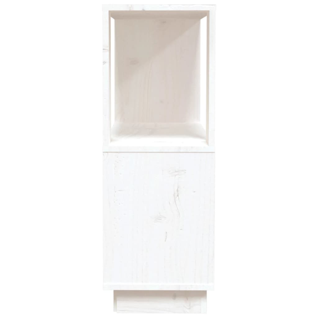 Boekenkast/Kamerscherm 80X25X70 Cm Massief Grenenhout Wit