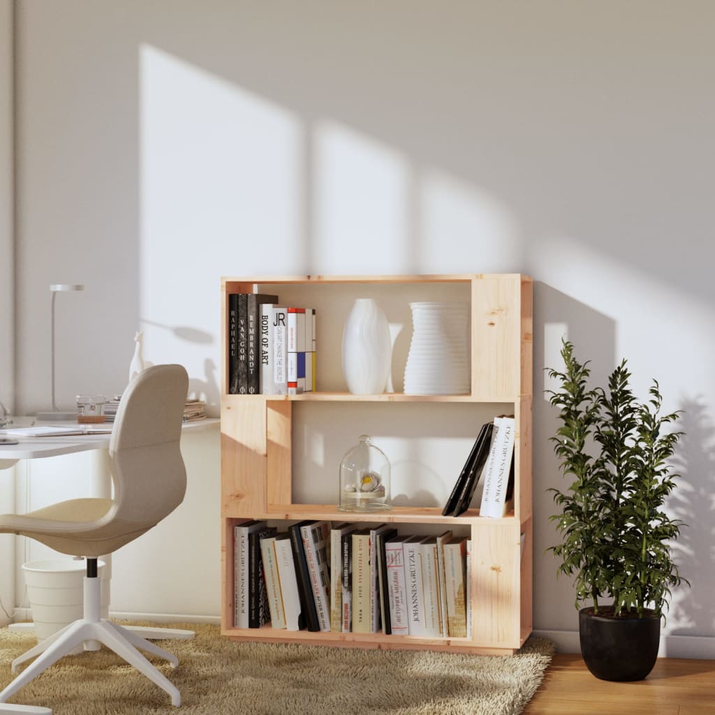 Boekenkast/Kamerscherm 80X25X101 Cm Massief Grenenhout