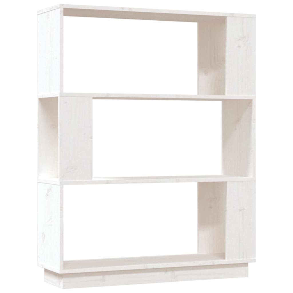 Boekenkast/Kamerscherm 80X25X101 Cm Massief Grenenhout Wit