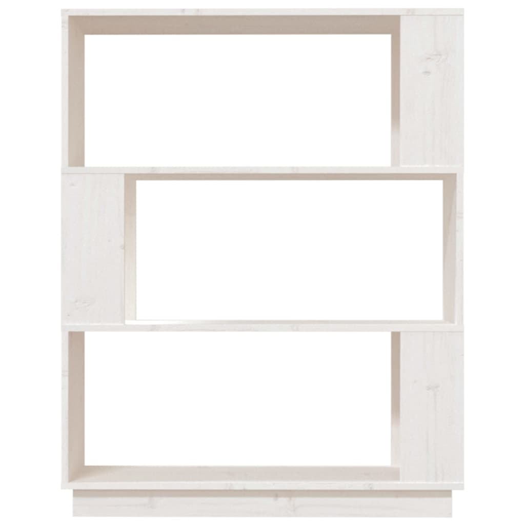 Boekenkast/Kamerscherm 80X25X101 Cm Massief Grenenhout Wit