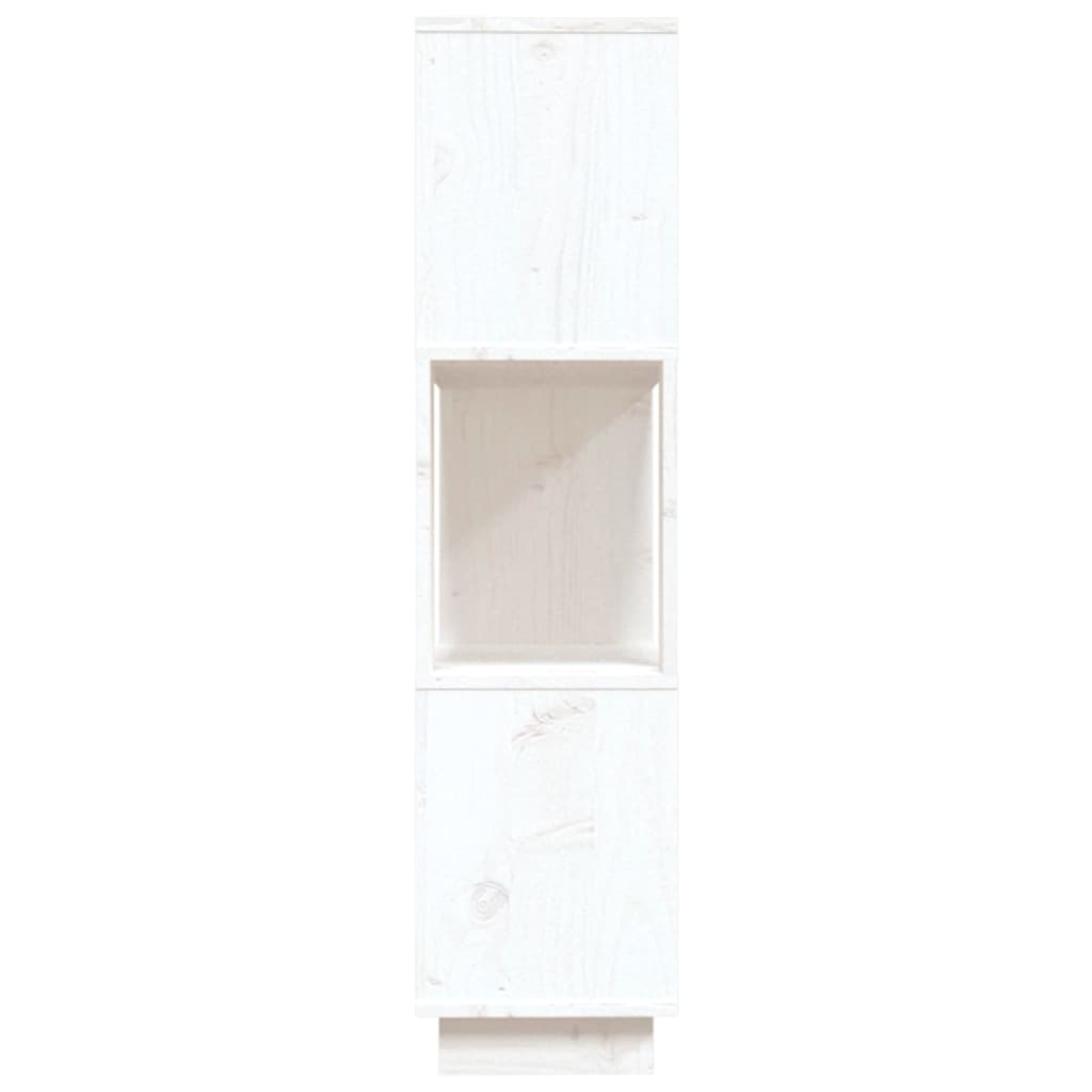 Boekenkast/Kamerscherm 80X25X101 Cm Massief Grenenhout Wit