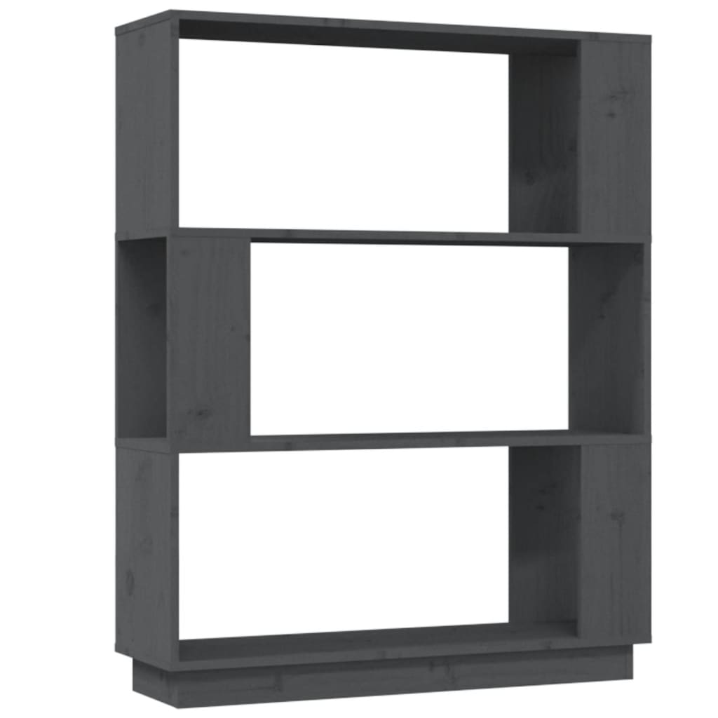 Boekenkast/Kamerscherm 80X25X101 Cm Massief Grenenhout Grijs