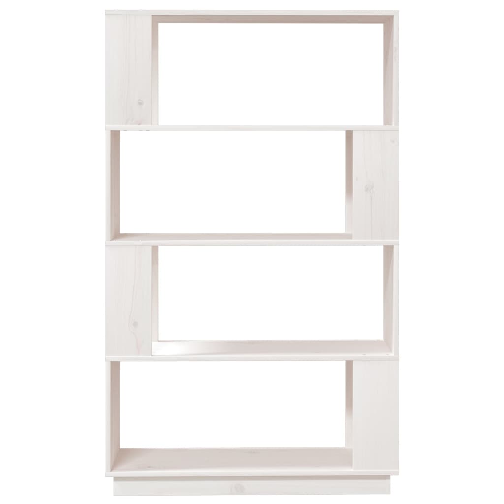 Boekenkast/Kamerscherm 80X25X132 Cm Massief Grenenhout Wit