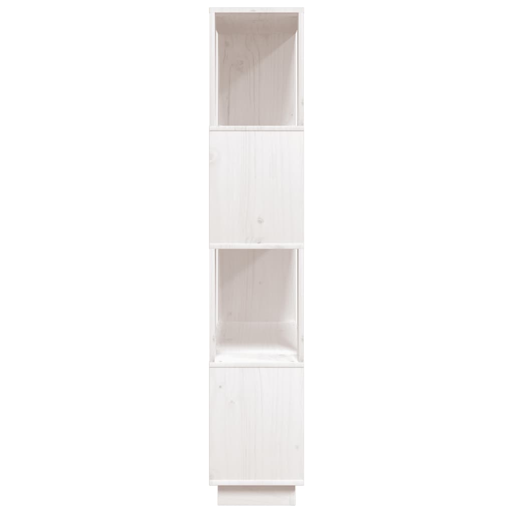 Boekenkast/Kamerscherm 80X25X132 Cm Massief Grenenhout Wit
