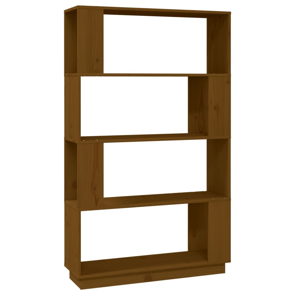 Boekenkast/Kamerscherm 80X25X132 Cm Massief Hout Honingbruin