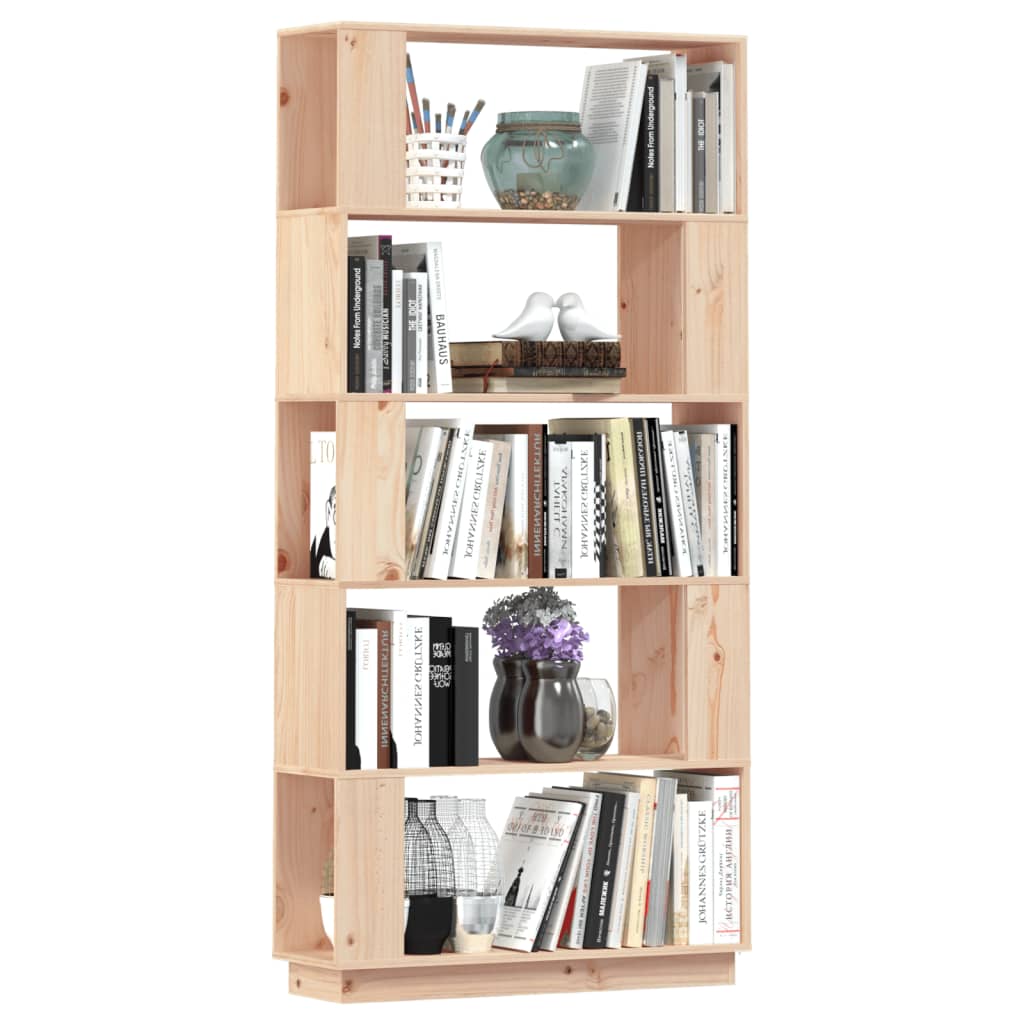 Boekenkast/Kamerscherm 80X25X163,5 Cm Massief Grenenhout