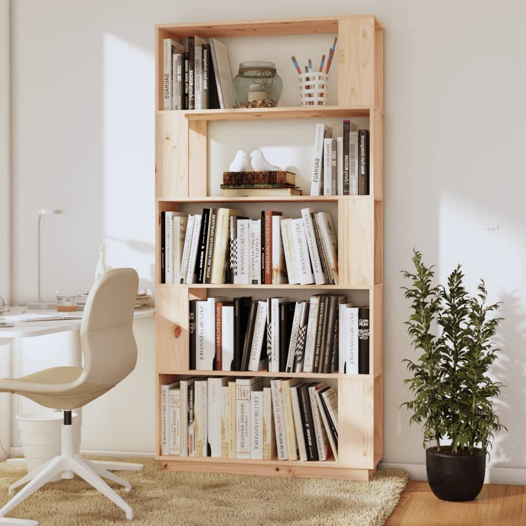 Boekenkast/Kamerscherm 80X25X163,5 Cm Massief Grenenhout
