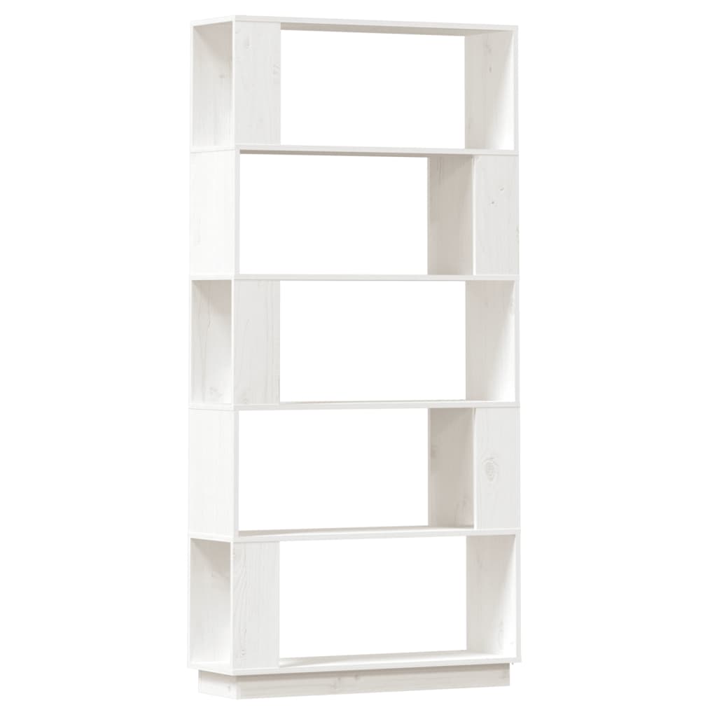 Boekenkast/Kamerscherm 80X25X163,5 Cm Massief Grenenhout Wit