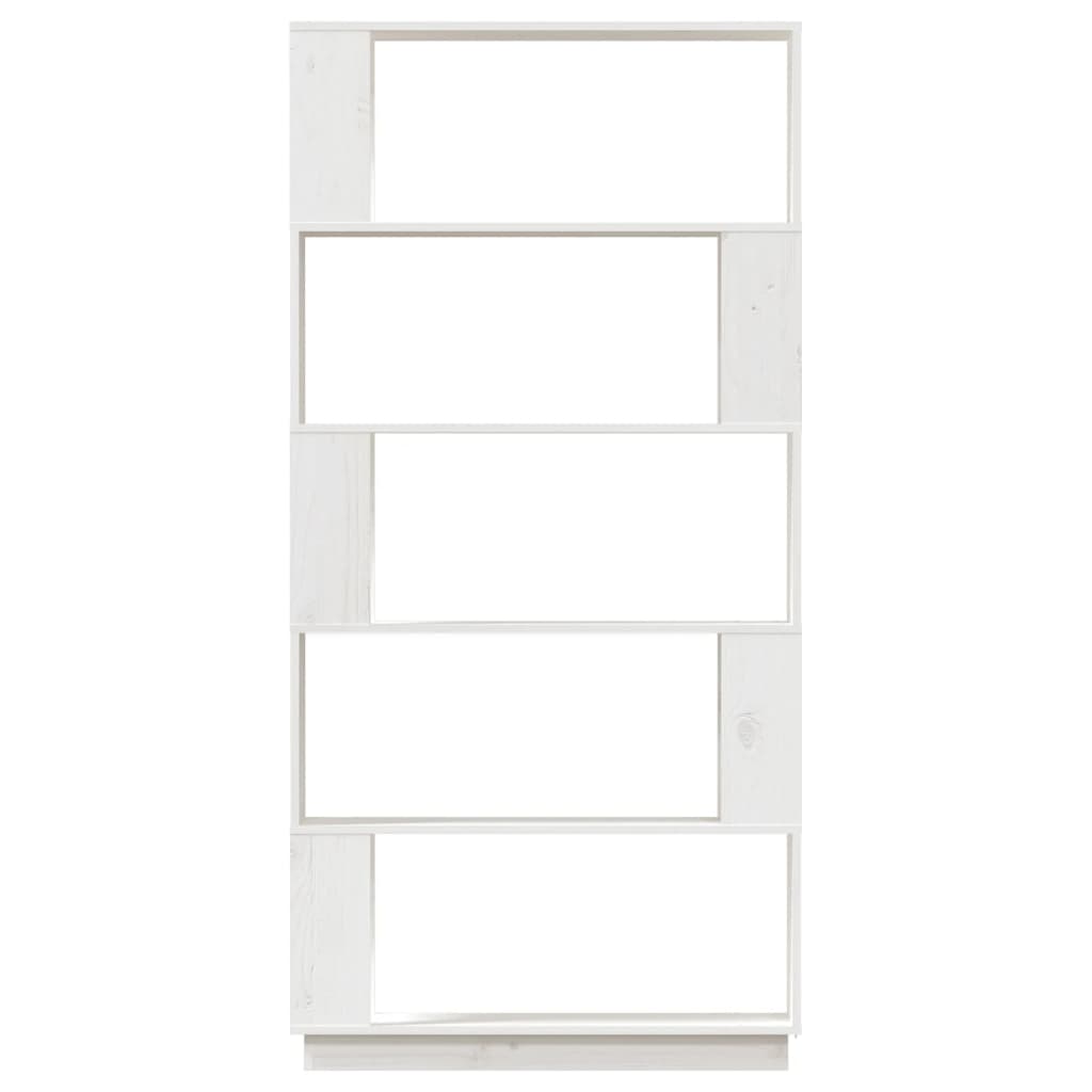 Boekenkast/Kamerscherm 80X25X163,5 Cm Massief Grenenhout Wit