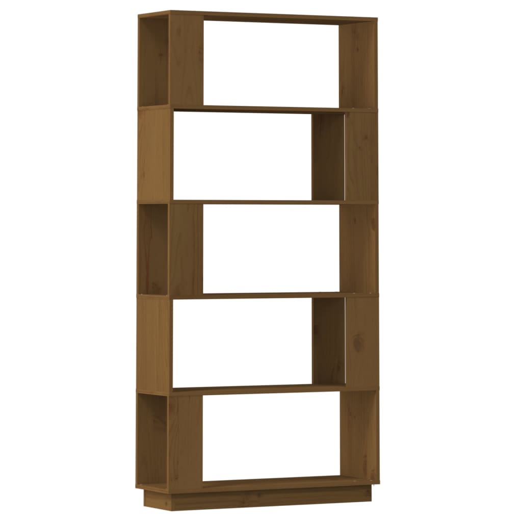 Boekenkast/Kamerscherm 80X25X163,5 Cm Grenenhout Honingbruin