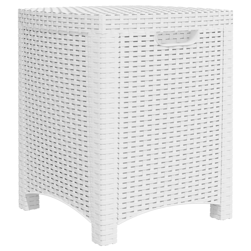 3-Delige Loungeset Met Kussens Pp Rattan Wit