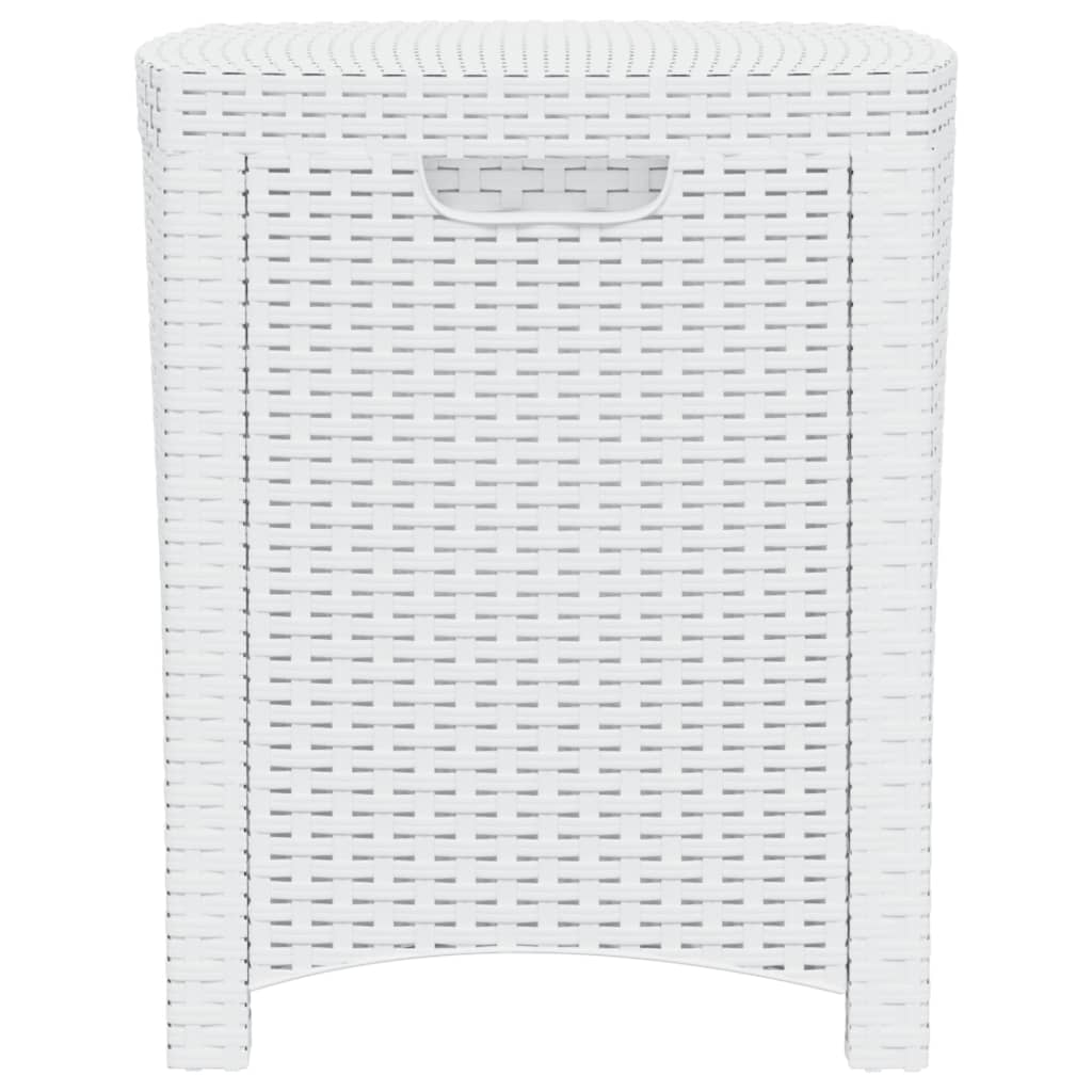 3-Delige Loungeset Met Kussens Pp Rattan Wit