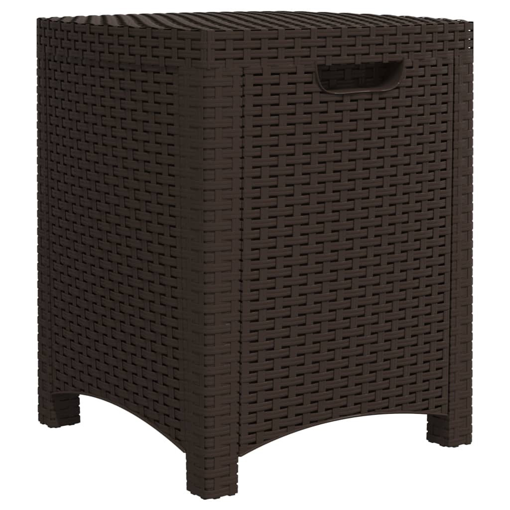 3-Delige Loungeset Met Kussens Pp-Rattan Bruin