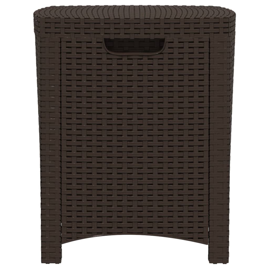 3-Delige Loungeset Met Kussens Pp-Rattan Bruin