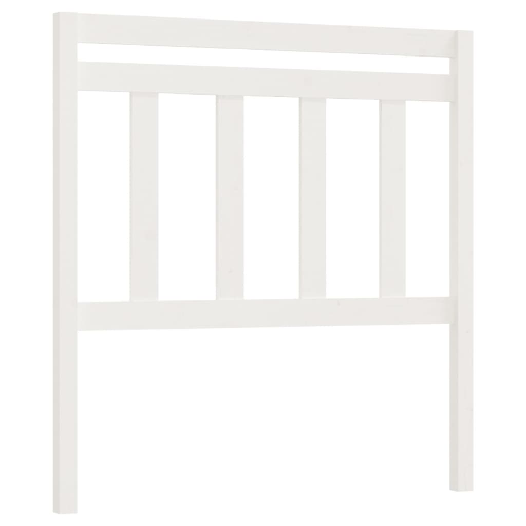 Hoofdbord 106X4X100 Cm Massief Grenenhout Wit
