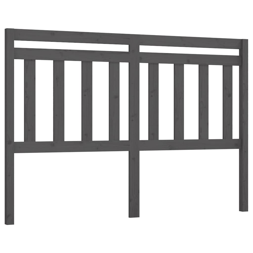 Hoofdbord 156X4X100 Cm Massief Grenenhout Grijs