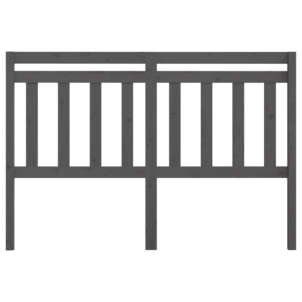 Hoofdbord 156X4X100 Cm Massief Grenenhout Grijs
