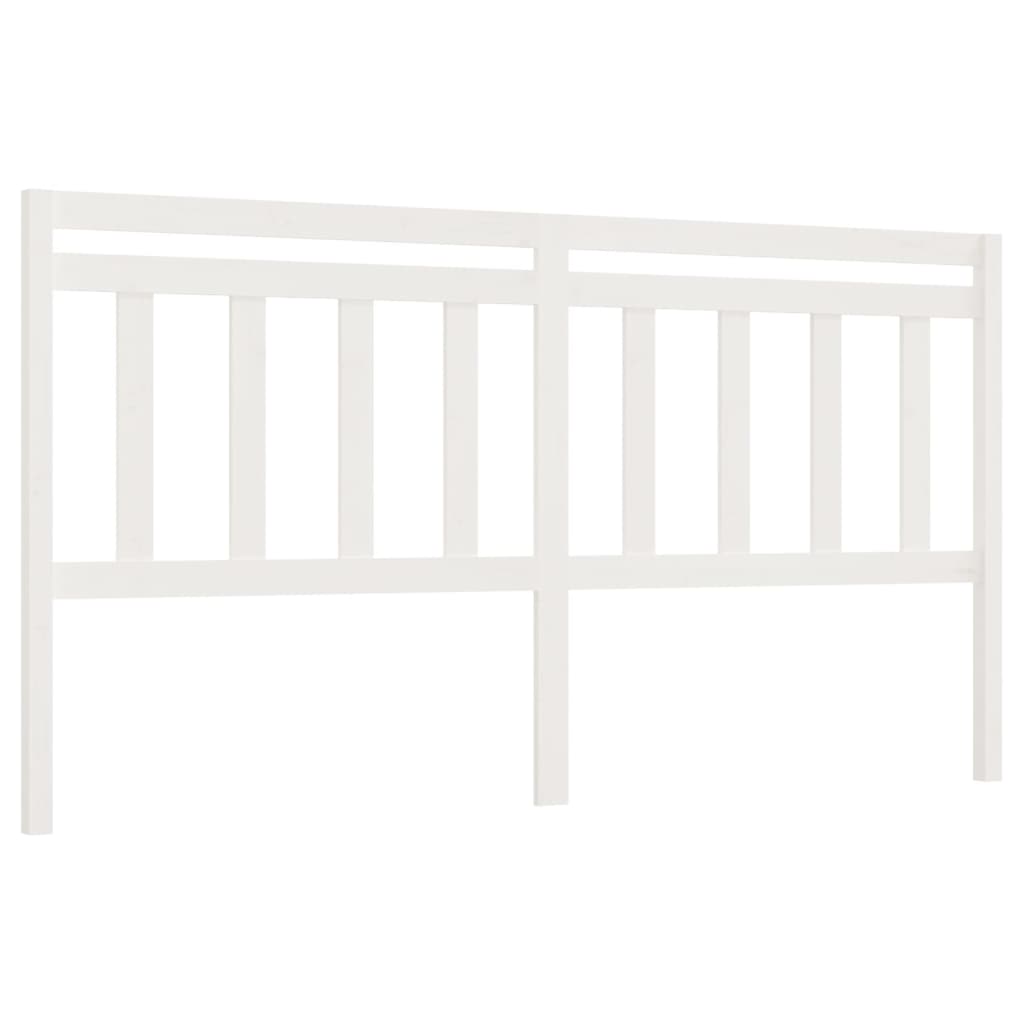 Hoofdbord 186X4X100 Cm Massief Grenenhout Wit