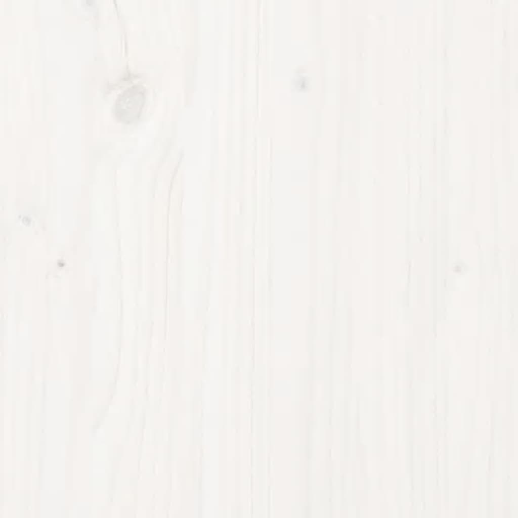Hoofdbord 81X4X100 Cm Massief Grenenhout Wit