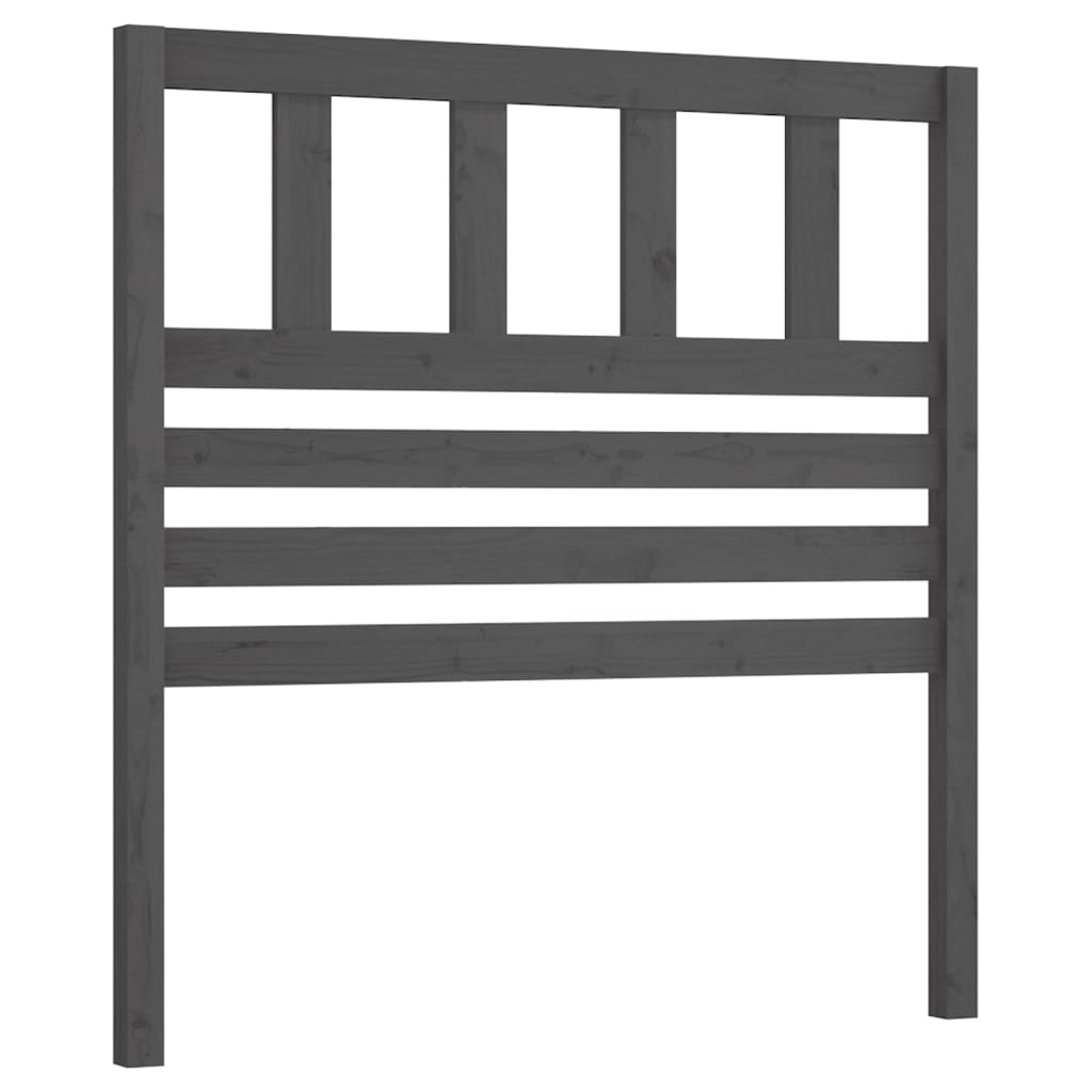Hoofdbord 81X4X100 Cm Massief Grenenhout Grijs