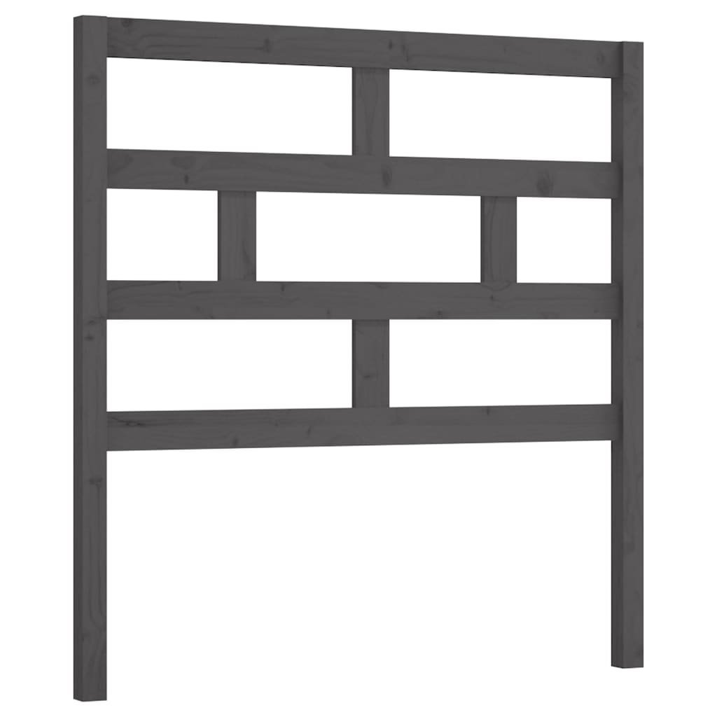 Hoofdbord 96X4X100 Cm Massief Grenenhout Grijs
