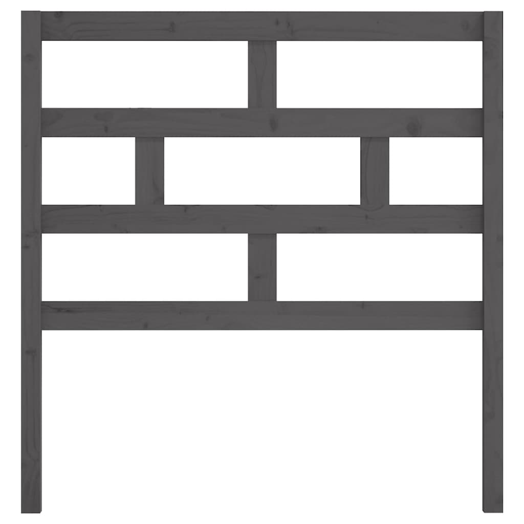 Hoofdbord 96X4X100 Cm Massief Grenenhout Grijs