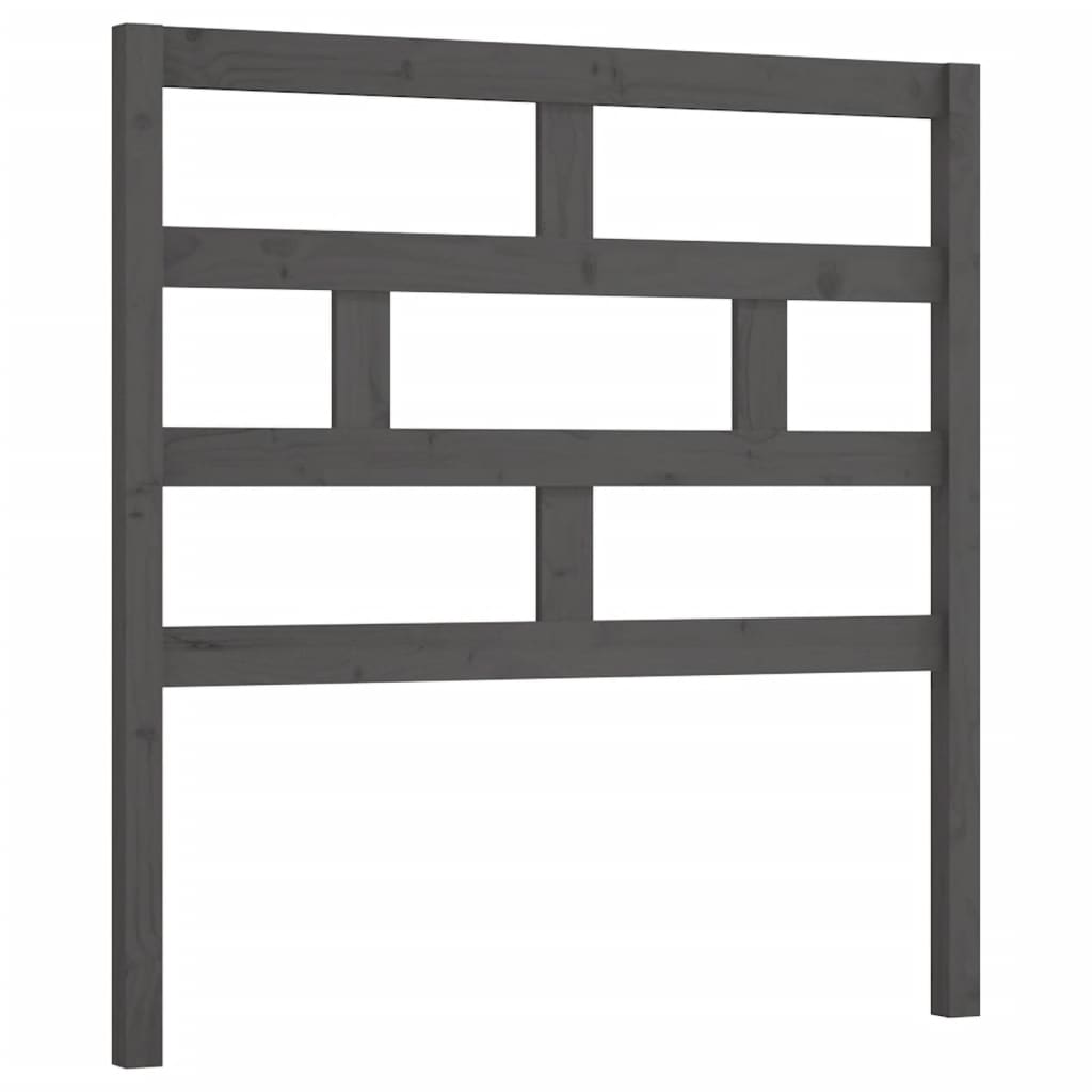 Hoofdbord 106X4X100 Cm Massief Grenenhout Grijs