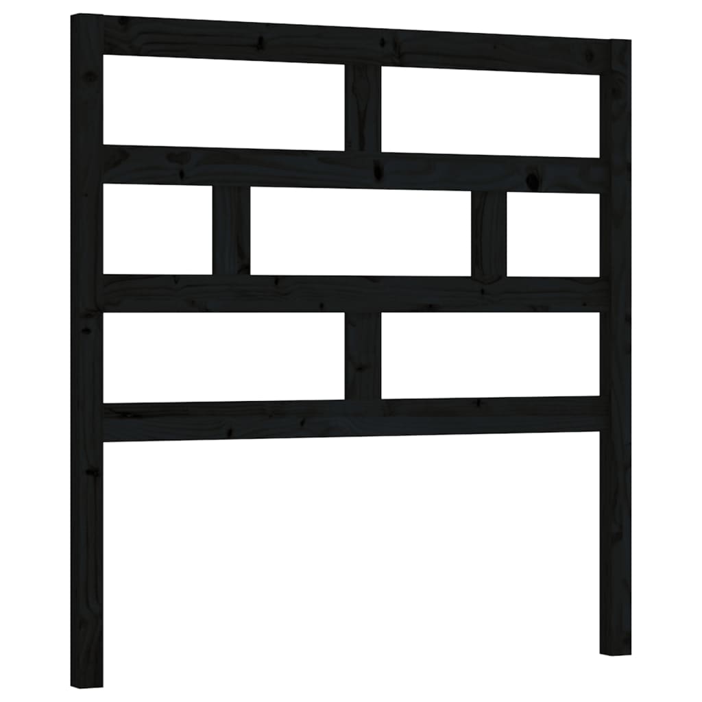 Hoofdbord 106X4X100 Cm Massief Grenenhout Zwart