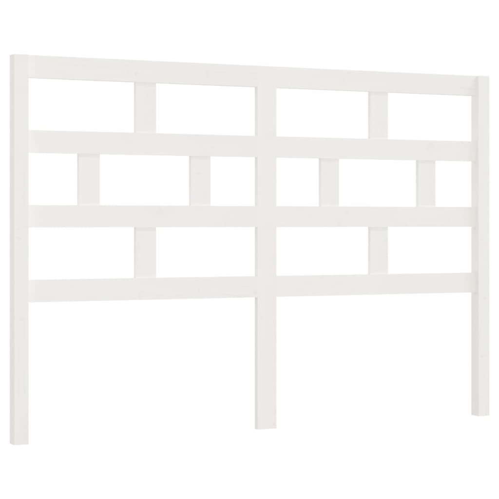 Hoofdbord 141X4X100 Cm Massief Grenenhout Wit