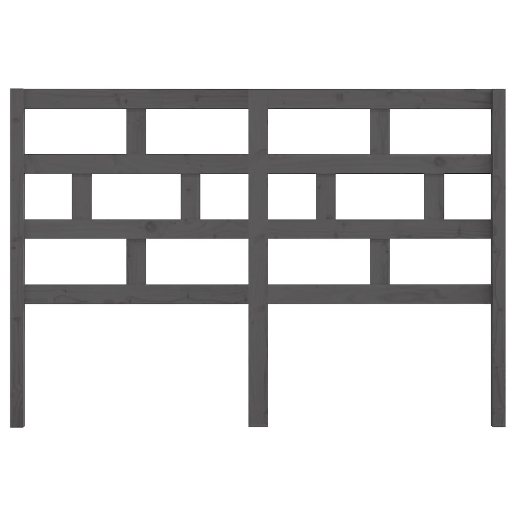 Hoofdbord 156X4X100 Cm Massief Grenenhout Grijs